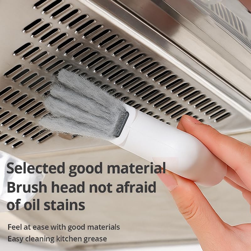2 in 1 Window Track Cleaning Brush, Detachable Groove Cleaning Tool with Scrub Pad for Sliding Door Track Window Frame Gap Cleaning (Gray) - color: Gray