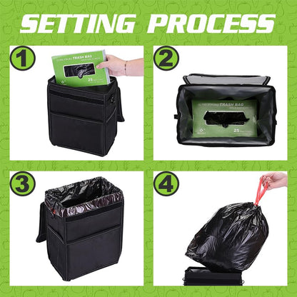 K KNODEL Drawstring Trash Bags, Perfect for Car Trash Can with Lid, and for Car Trash Can with Zipper, Ultra Strong Garbage Bags, 3 Gallon, 50 Count - size: 1 Count (Pack of 50)