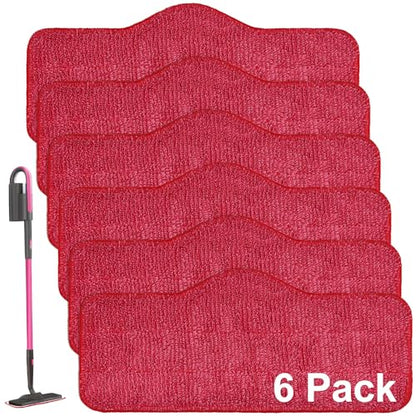 Yuunaie Steam Mop Pads for Schenley, 6-Pack Microfiber Pads for Schenley Steam Mop 7 in 1, Machine Washable Reusable Replacement Mop Pads Compatible with Schenley Steam Mop Cleaner