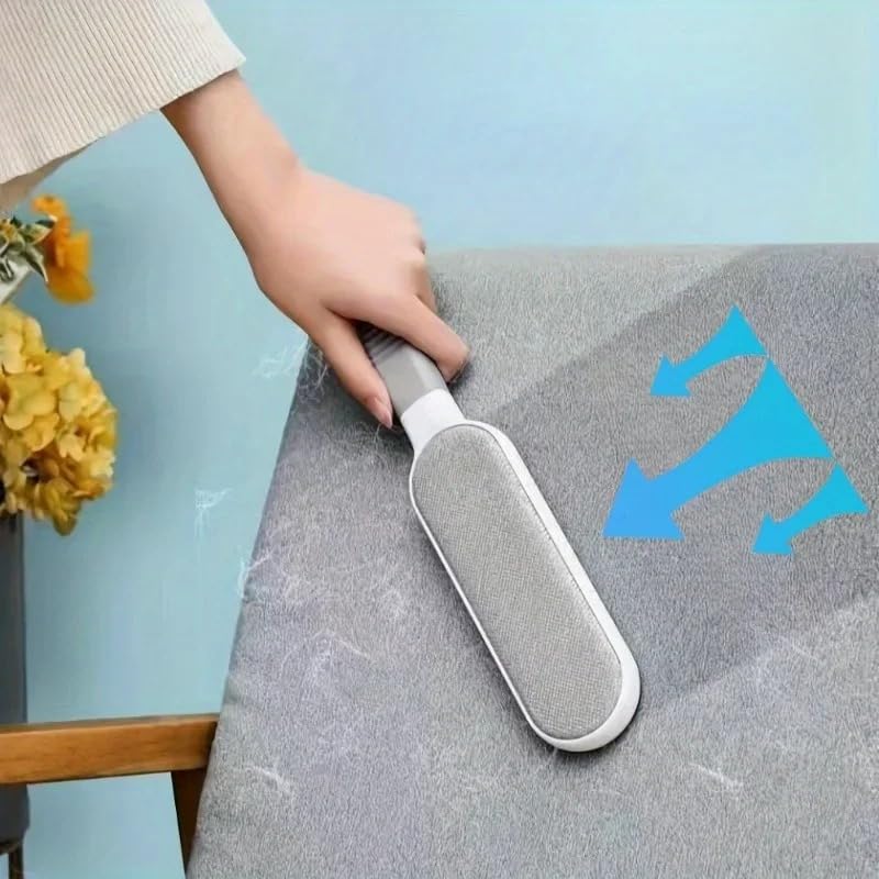 Double-Sided Cleaning Brush for Pet Hair Remover, Lint Brush for Clothes, Furniture, and Carpet - Efficient Lint Roller Alternative, Reusable Fabric & Fur Remover - size: Large