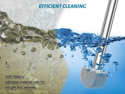 YINGMORE Pumice Stone Toilet Bowl Cleaner Toilet Deep Cleaning,Bathroom Cleaner Brush with Long Handle for Remove Hard Water Stains with Toilet Handle+ Pumice Stones - style: 1 Toilet Handle+7 Pumice