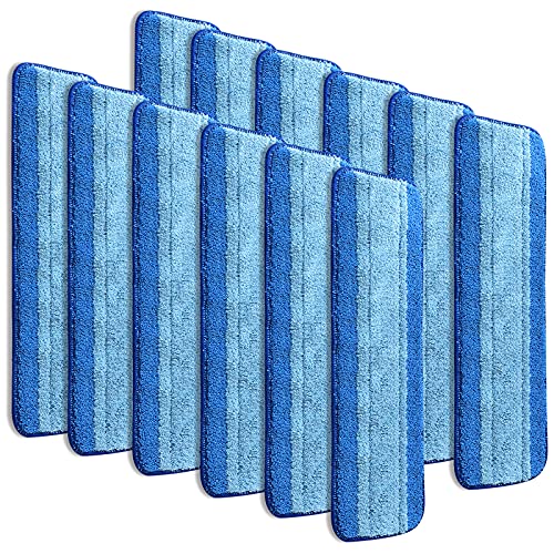 12 Pack Microfiber Cleaning Pads Compatible with Bona Mops, Safe for Hardwood and Hard-Surface Floors, Washable, Reusable - size: 12 PACK