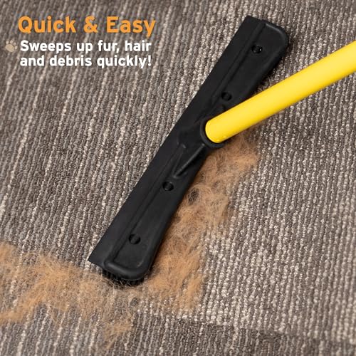 FURemover Pet Hair Removal Rubber Broom, 61" Telescopic Handle - size: 61" Telescopic Handle