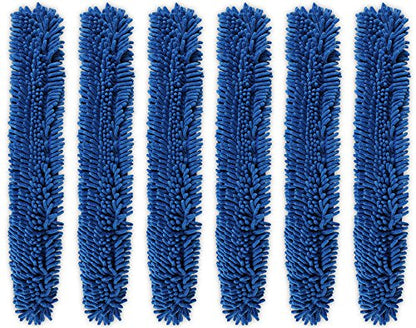 CleanAide Dual-Sided Chenille and Terry Microfiber Duster Covers, Fits Flex Dusters, Machine Washable, Chemical-Free Cleaning, Traps Dirt & Dust, Safe for Electronics, Home, and Vehicles, 6-Pack