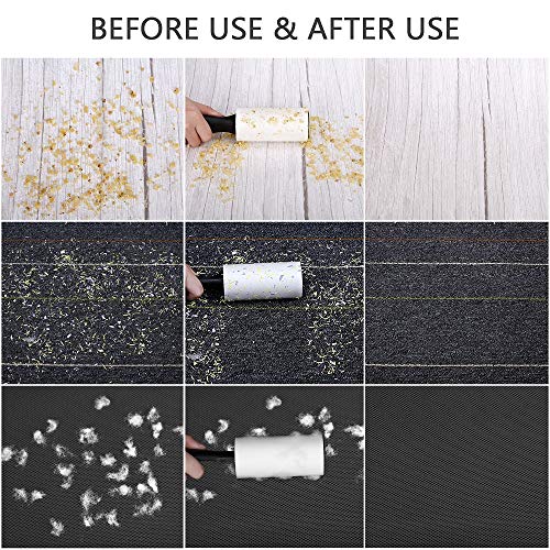 Lint Roller for Pet Hair - 480 Sheets, 4 Handles & 8 Refills, Easy-Peel Diagonal Cut, Strong Adhesive for Clothes, Furniture, Car, Dog & Cat Hair Remover