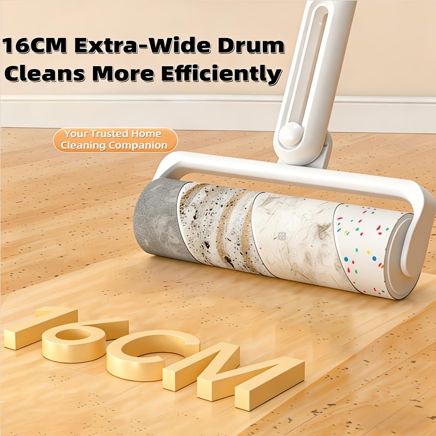 16cm Wide Lint Roller, Super Sticky, Efficiently Removes Pet Hair, Dust for Clothes, Sofa and Bedding (wihte) - color: Wihte