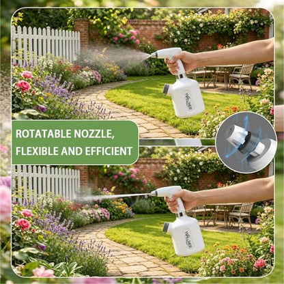 Electric Spray Bottle, 0.26 Gallon Battery Powered Plant Mister, 1500mAh USB Rechargeable Automatic Garden Sprayer, Handheld Continuous Water Spray Bottle for Indoor Houseplants, Succulents, Cleaning - size: 1L/0.26 Gallon