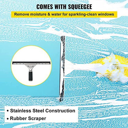 Water Fed Pole Kit, Water Fed Brush W/Squeegee, 270° Azimuth Adjustment for Cleaning,Water Fed Cleaning System, 3-in-1 Aluminum Outdoor Window,7.2 M/23.6 Ft - size: 7.2 M/23.6 Ft