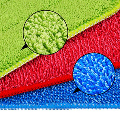 Shappy 3 Pack Reusable Microfiber Mop Pads Spray Mop Replacement Heads Cleaning Pad for Wet Dry Reveal Mops Pads for Floor Cleaning 16.5 x 5.5 Inch