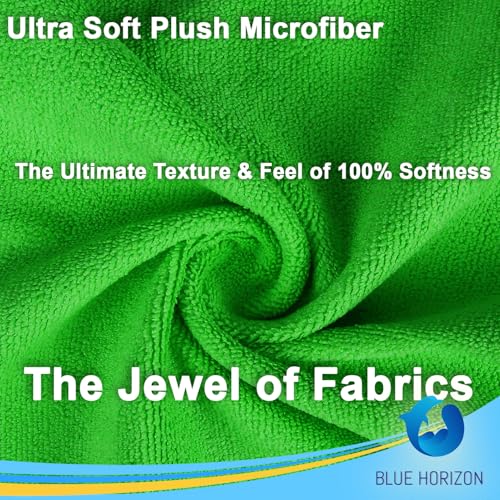 Cleaning Towel Washcloths, 12' x 12" All-Purpose Microfiber Rags - Ultra Soft Wash Cloths Reusable Shop Towels for Kitchen Bath Car Window Household Home and Commercial (Green, 12"X12" 24-Pack) - color: Green