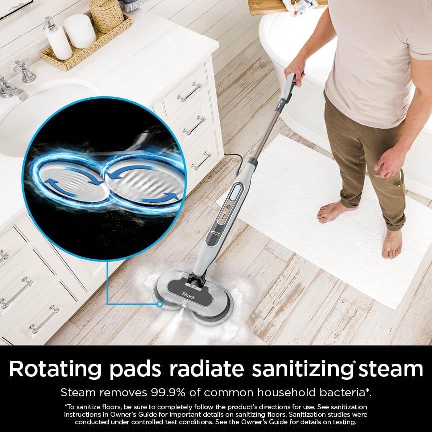 Shark S8201 Steam & Scrub with Steam Blaster Technology All-in-One Hard Floor Steam Mop with 3 Steam Modes & LED Headlights, Bronze (Renewed) - color: Bronze/White