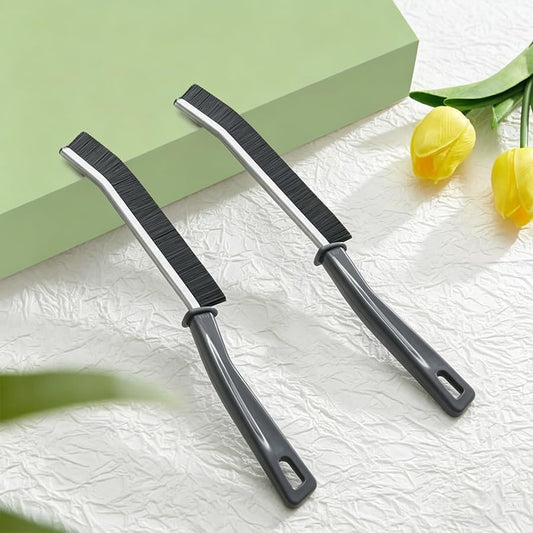 2 Pcs Crevice Cleaning Brush Hard Bristle Deep Reach Tight Space Cleaner for Bathroom Kitchen Tiles Windows Doors Slots