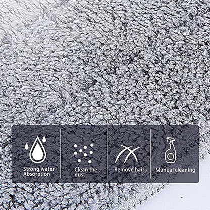 Mop Pads 32 inch Replacement 6 Pack Replacement Refills Washable Microfiber Pads Commercial Reusable Refill Fit for Most Flat Mop Frame - color: 32 in Mop Pads
