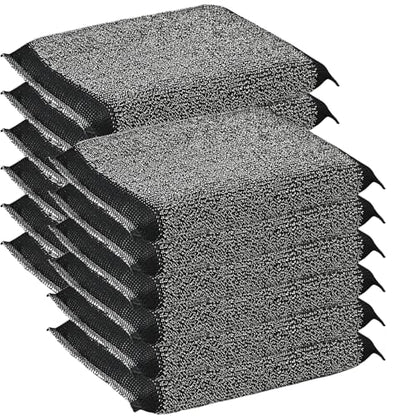 Steel Wool Scrub Sponges Kitchen, Reusable Dish Scrubber Sponge, for Pots, Pans, Gentle and Scratch Free - 12 Pack Black - size: 12 Pack
