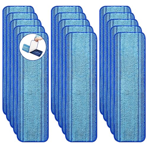 15-Pack Microfiber Mop Pads for Bona Mop- Washable Reusable Refills for Hardwood, Tile & Multi-Surface Floors | Pet Hair & Stain Remover - size: 15 PCS