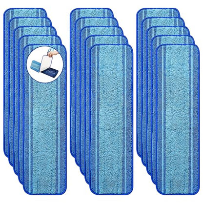 15-Pack Microfiber Mop Pads for Bona Mop- Washable Reusable Refills for Hardwood, Tile & Multi-Surface Floors | Pet Hair & Stain Remover - size: 15 PCS