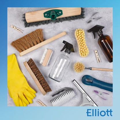 Elliott Wood Effect Scrubbing Brush, Strong and Durable Scrub Brush with Easy Grip Handle and Synthetic Fibres, Perfect for Indoor and Outdoor Cleaning on Hard and Soft Surfaces - color: Wood Effect, style: Medium