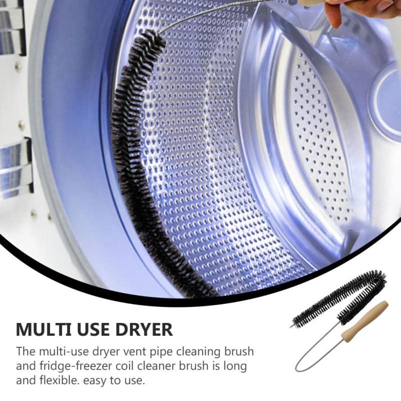 DOITOOL Dryer Vent Cleaning Brush 28 Inch Flexible Lint Remover with Non-Slip Handle for Dryer Vent and Refrigerator Coil Cleaning Tool