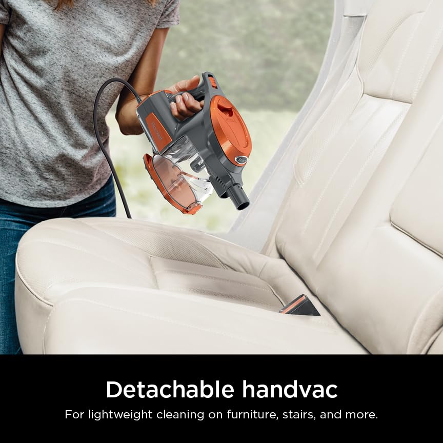 Shark HV302 Rocket Pet Corded Stick Vacuum, Lightweight with Swivel Steering for Carpets & Hard Floors, Converts to Hand Vacuum, Includes Crevice Tool, Pet Multi-Tool & Precision Duster, Orange - style: Rocket Pet