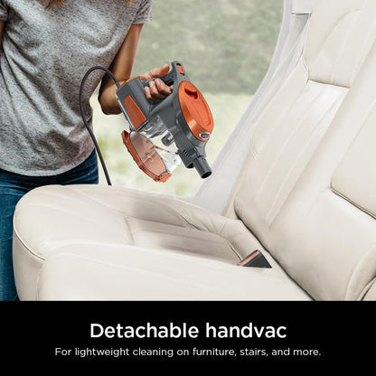 Shark HV302 Rocket Pet Corded Stick Vacuum, Lightweight with Swivel Steering for Carpets & Hard Floors, Converts to Hand Vacuum, Includes Crevice Tool, Pet Multi-Tool & Precision Duster, Orange - style: Rocket Pet