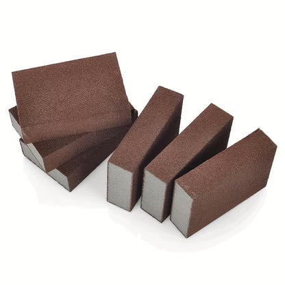 Diamond Sanding Sponges, 6pcs Heavy Duty Cleaning Pads with Diamond Abrasive for Cookware, Pans, Countertops, Bathroom Surfaces - High Density Reusable Scrubber Brush 0.98" x 2.76" x 3.94"