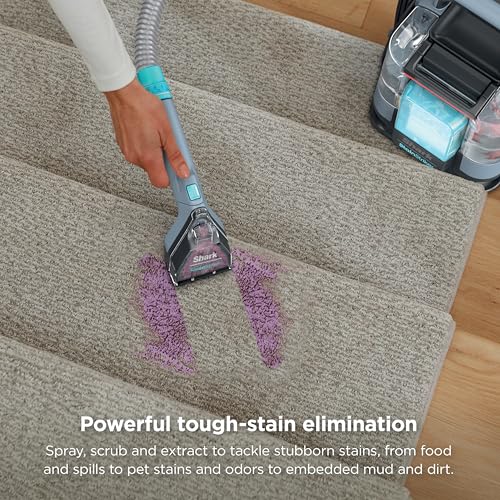 Shark StainStriker | Portable Carpet, Upholstery & Area Rug Cleaner | 4 Tools | Bonus Full-Size Solutions | Powerful Stain & Odor Remover | Deep Clean & OXY Solutions | Blue | PX202BRN - style: StainStriker + 4 Tools + XL Cleaning Solutions