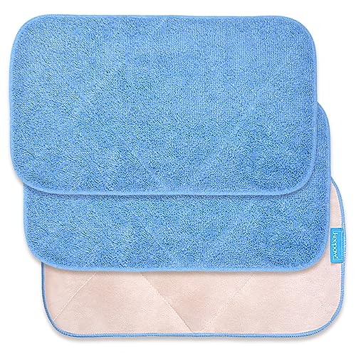 KEEPOW Mop Refills Compatible with MR.SIGA Professional Mop | Microfiber, Dual-sided 17.3x9.6" refills compatible with MR.SIGA & similar clamp mops, Plush side for waxing, 3-pack bulk set - size: 3 Pack