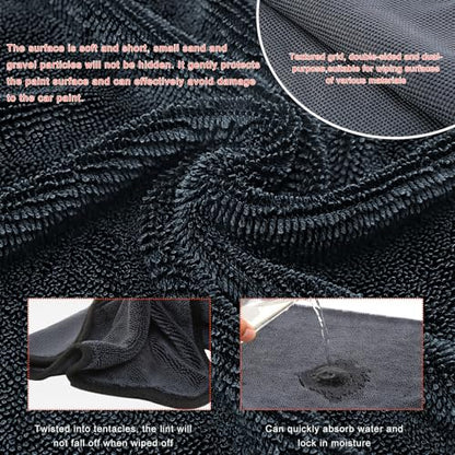 2 PCS Microfiber Towels, 35"×23" Extra Large Drying Towel Leaves No Streaks Spots Scratches, Ultra Absorbent Lint Free Washing Cloth for Car Office Kitchen Window Cleaning