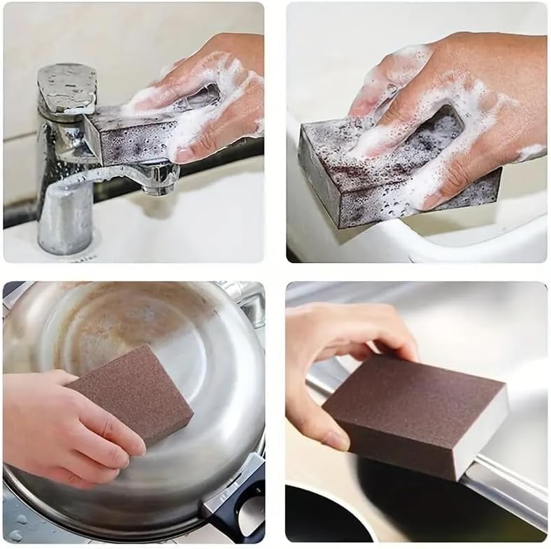 1pc Emery Magic Wipe Sponge, Pot Bottom Cleaning Descaling lron Rust Removal Dishwashing, Scouring Pads, Power Decontamination, Kitchen Toilt Supplies Tool