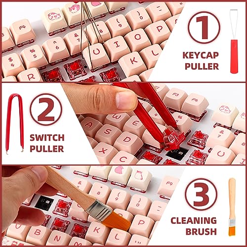 Keyboard Remover Tool Kit, 8 Pcs Set - Keycap Puller, Switch Puller, Tweezers, 4-Claw Grabber