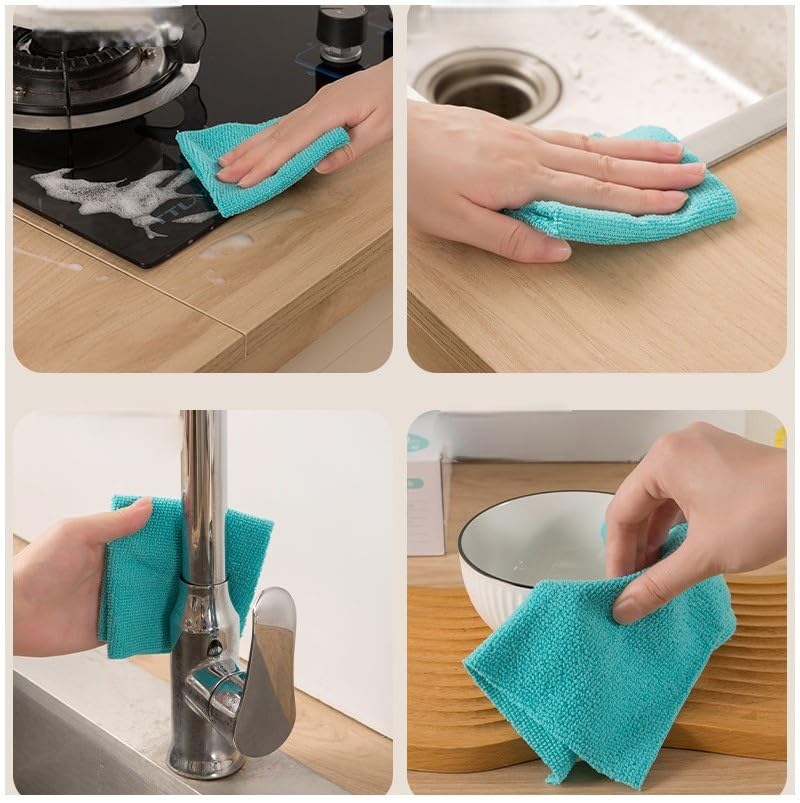 50 Count Replacement Cloths for Snap Grip Mini Mop, High Absorbency Lint-Free, Wet and Dry Cleaning Pads for Cabinets, Walls, Windows & Floors, Washable Reusable Economical Pack, 8"x8" - size: 50 Count Small Reusable Cloths (No Mop)
