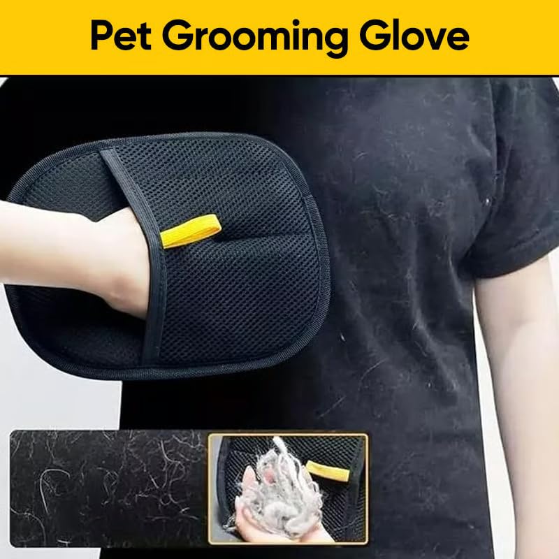 SakerPlus Pet Hair Removal Glove Reusable Anti Static Pet Fur Remover Glove for Furniture Clothes Bedding and More for Dogs and Cats Multi Surface Hair Cleaner Tool (3 Pcs) - color: 3 pcs