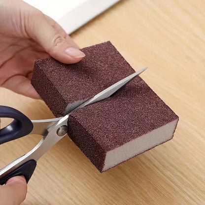 Diamond Sanding Sponges, 6pcs Heavy Duty Cleaning Pads with Diamond Abrasive for Cookware, Pans, Countertops, Bathroom Surfaces - High Density Reusable Scrubber Brush 0.98" x 2.76" x 3.94"