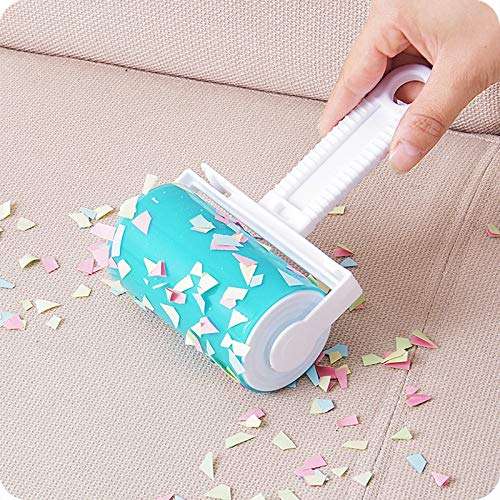 Sticky Resuable Tapeless Lint Roller Cat Dog Hair Remover with Long Handle Washable Tool Pet Shedding Brush Cleans Your Suit/Sofa 3 Diffrent Size One Set