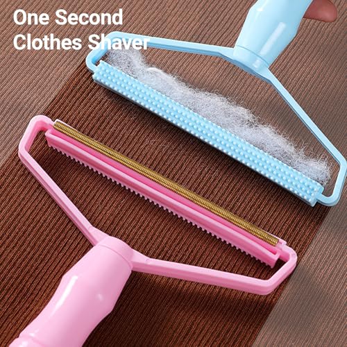 Manual Lint Remover 1 Pack Portable Fabric - Pet Hair Remover for Clothes Furniture Carpet, Fluff Removal Tool - color: Blue