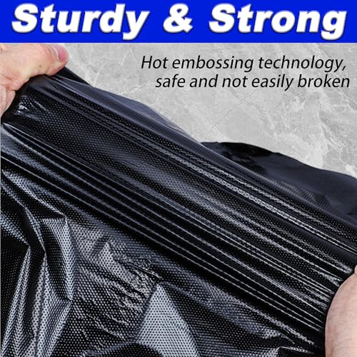(50 count)65 Gallon Trash Bags,Large Commercial Can Liner,Disposable Black Garbage Bags For Household,Commercial,Lawn and Leaf