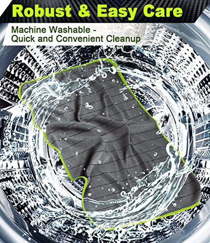 Airlab Magic Cleaning Cloth Window Glass Cleaner Carbon Microfiber Towels Kitchen Bathroom Lint Free Rags Car Wipes Drying Auto Detailing, Pack of 4, 20" x 16", Grey-Green - color: 20 X 16 Inch, Pack of 4, Grey-green