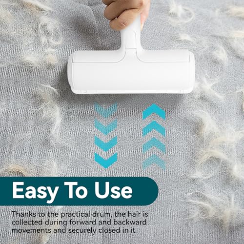 Roller Pet Hair Remover - Reusable Lint Roller for Dog & Cat Hair on Furniture, Couch, Carpet, Car & Bedding - Portable