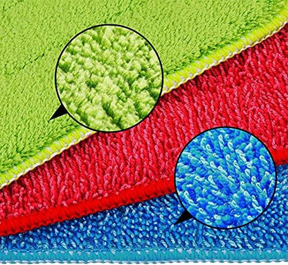 12Pack Microfiber Mop Pads, 18.5 x 6.3 Inch Reusable and Washable Spray Mop Pads, Wet and Dry Household Mop Pad Replacement, Set of 12(Colorful) - color: Colorful