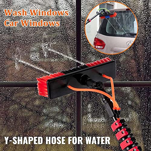 Water Fed Pole Kit, 11-35ft Length Water Fed Brush, Aluminum Outdoor Window Cleaner W/ 17ft Hose, Cleaning and Washing Tool for Window Glass, Solar Panel, 3.6M/11.8Ft - size: 3.6M/11.8Ft