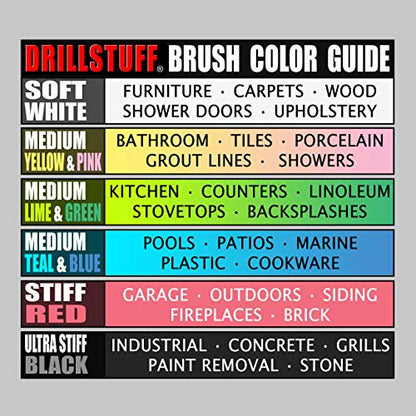 Kitchen Cleaning Supplies - Drill Brush Set with Extension - Counter Scrubbing Brushes, Stove Cleaning Tools - Oven Spot Cleaning Tool - Home Sink Scrubbing Brush Set - Cast Iron Pot Cleaning Brushes - color: Lime Green