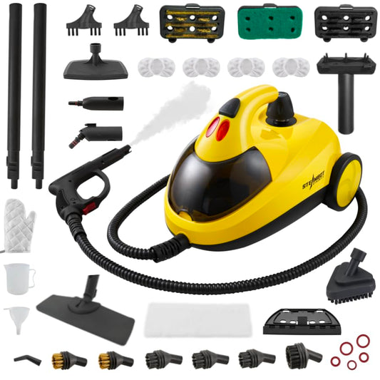 STEAMBOT 34-in-1 Steam Cleaner mop for Home & Car, 2L Water Tank, 4.3ft Hose, Deep Steam Cleaning for Floors, Tiles, Grout, Windows, Kitchen, Living Room – Multi-Surface Steamer