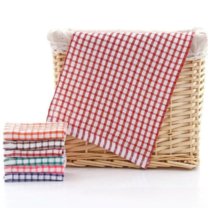 Kitchen Dish Towels 11 Inches x 16 Inches Loose Cotton Kitchen Towels 6-Piece Set Comes with 6 of Towels - color: Color Mixing