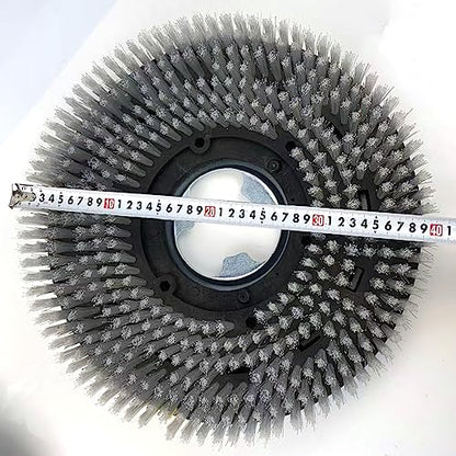 Universal 1 Piece Commercial 15 Inch Diameter Rotary Scrub Brush Fit for 15 Inch Floor Scrubber Machine-Medium Brush (38cm) White