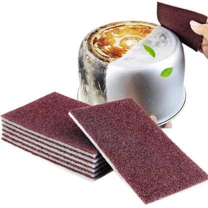10pcs Diamond-Coated Heavy Duty Cleaning Pads - Abrasive Sponge Scrubbers for Pot Bottom, Cutting Board, Rust Removal, Dishwashing, Household & Commercial Use, Effortless Scouring Power 3.54"x5.31"