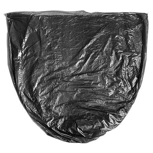 Aluf Plastics High Density Trash Bags, 60 Gallon, 150 Count, 22 Micron (eq), 38" x 60", Black, for Bathroom, Office, Industrial, Commercial, Janitorial, Municipal, Recycling - color: Black, style: 55-60 Gal, 22 Micron Equiv, 150 Count