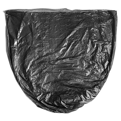 Aluf Plastics High Density Trash Bags, 60 Gallon, 150 Count, 22 Micron (eq), 38" x 60", Black, for Bathroom, Office, Industrial, Commercial, Janitorial, Municipal, Recycling - color: Black, style: 55-60 Gal, 22 Micron Equiv, 150 Count