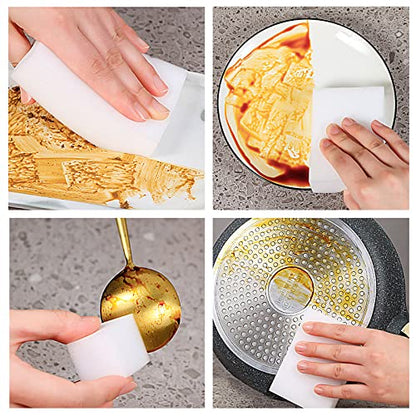 10Pack Melamine Sponges for Multi-Purpose Cleaning - Tough, Durable Magic Sponge Erasers for Use on Sinks, Kitchen, Bathrooms, Walls, Floors, Bathtubs, Shoes, Furniture, Cars - Won't Rip Easily. - color: 10pc