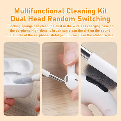 5-in-1 Keyboard Brush Cleaning Kit – Multi-Function Electronics Cleaner for Laptop, Earbuds, Camera, and More – Compact Computer Brush Set with Keycap Puller and Detailing Tools