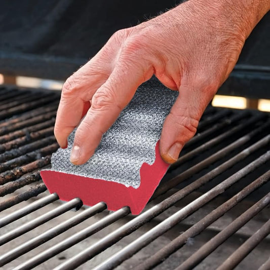 Heavy Duty Dual-Sided Scrub Pads, Coarse Grit & Non-Scratch Scrubber for Outdoor Grill, Kitchen Sink, Metal Griddle, Rust Resistant Multi-Color PVC Pads